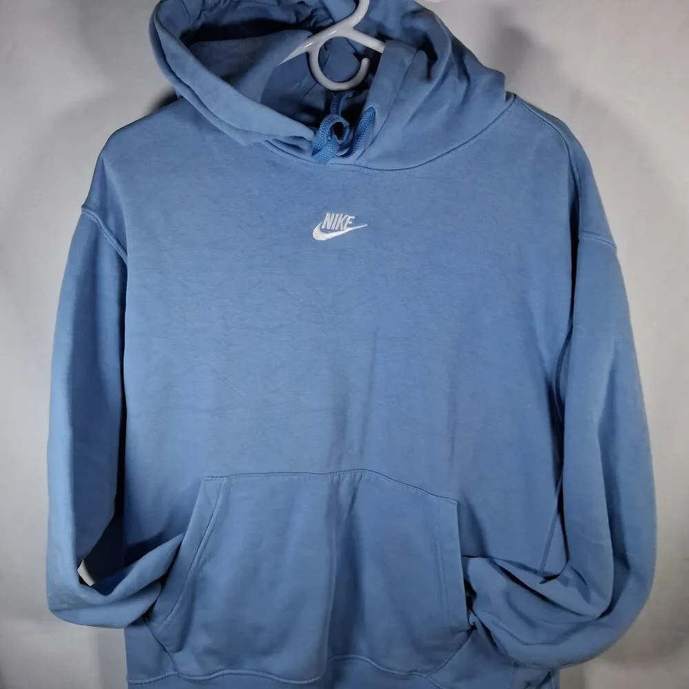 Nike Sportswear Club Fleece Hoodie Cerulean Blue Men's Athleisure Size‎ M